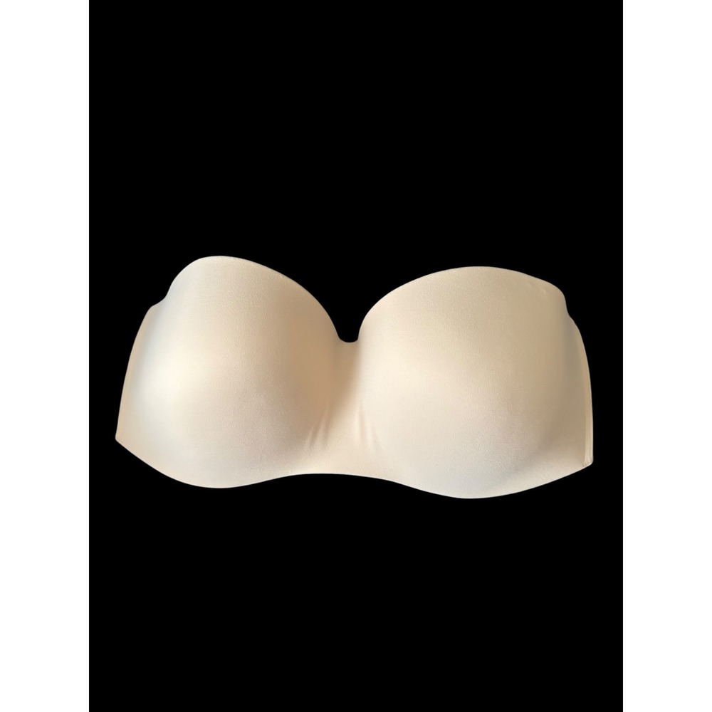 Soma Enbliss Stay Put Strapless Bra 34D Beige Nude Wireless Convertible